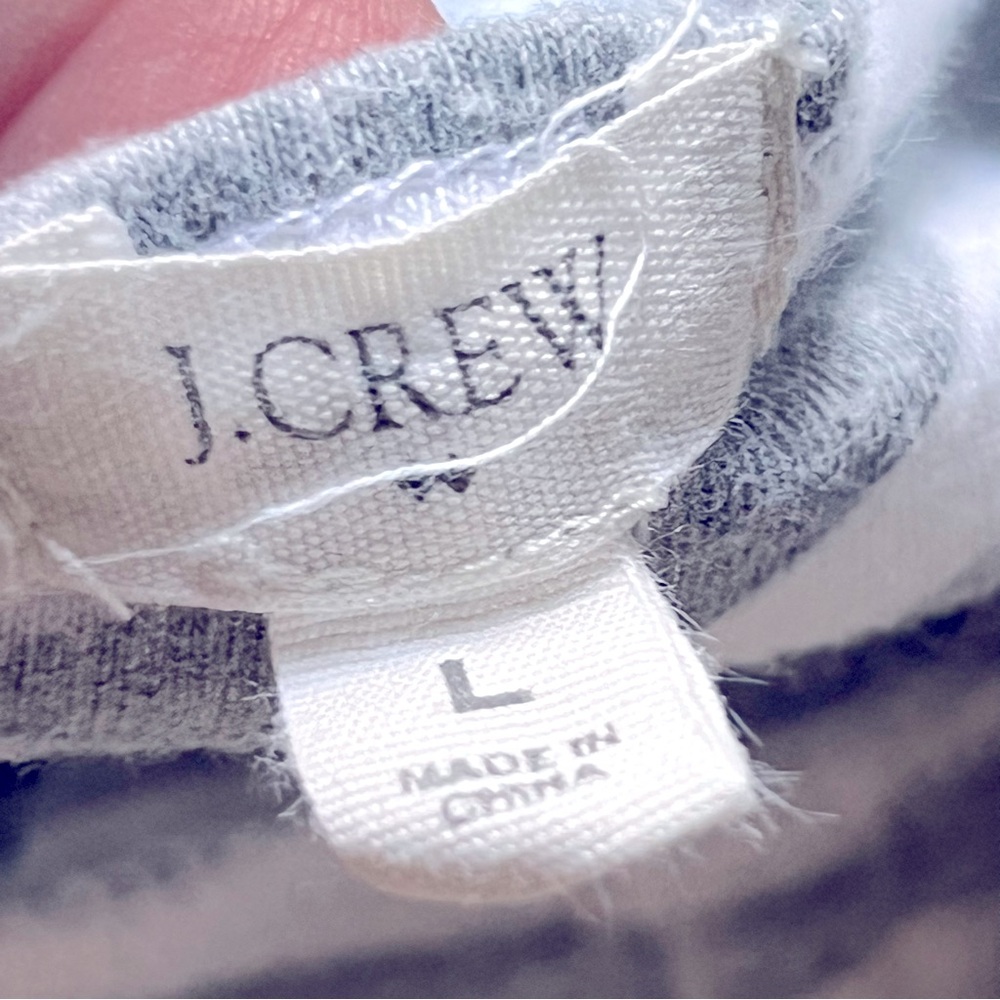 J. Crew 2007 Gray White Striped Nightgown Pajama Dress Loungewear size large L - Picture 2 of 7